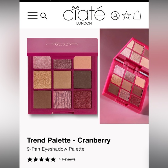 NEW Ciate London Cranberry Eyeshadow Palette - Picture 2 of 9